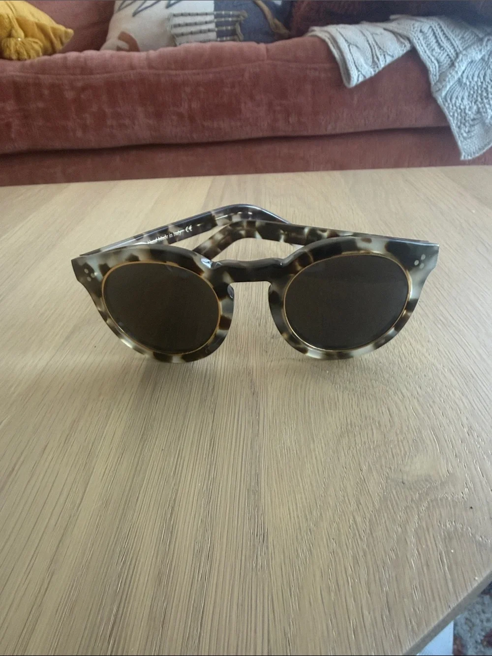 Illesteva Leonard 2 Ring Tortoise Shell Sunglasses with Gold Ring